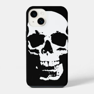 Black & White Pop Art Skull Stylish Cool iPhone 14 Case