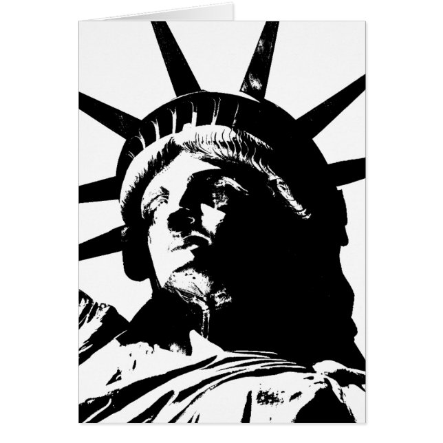 Black & White Pop Art Statue of Liberty (Front)