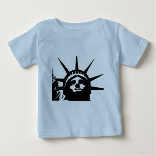 Black & White Pop Art Statue of Liberty Baby T-Shirt