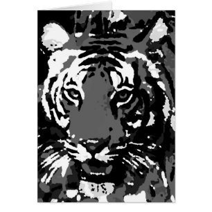 Black White Pop Art Tiger