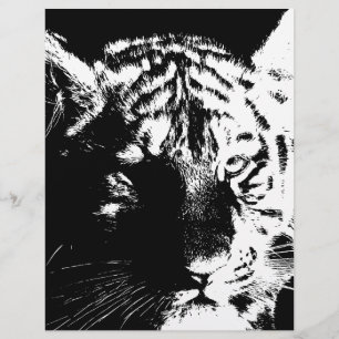 Black & White Pop Art Tiger