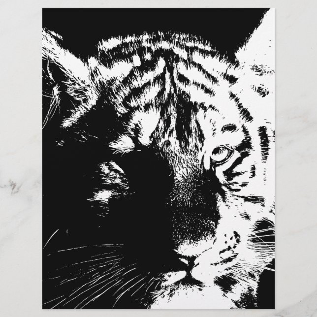 Black & White Pop Art Tiger (Front)