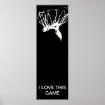 Black White Pop Art Unique Basketball Poster<br><div class="desc">I Love This Game. Popular Sports - Basketball Game Ball Image.</div>
