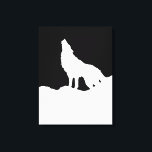 Black & White Pop Art Wolf Howling at Moon Canvas Print<br><div class="desc">A wolf is still a wolf,  even when he's alone. Perhaps a wolf is even more of a wolf when he's alone.</div>
