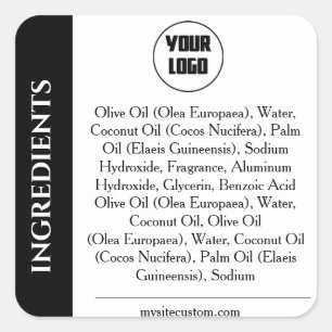 Black White Product Ingredients Sticker