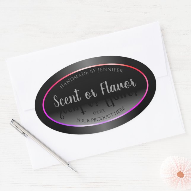Black White Product Labels Colourful Rainbow Frame (Envelope)