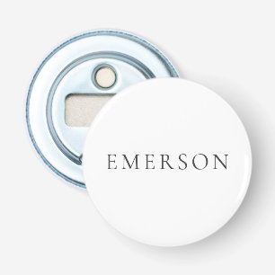 Black white professional minimalist modern plain  bottle opener