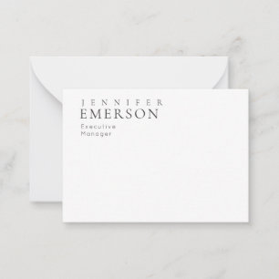 Black white professional minimalist modern plain  card