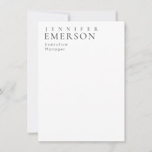 Black white professional minimalist modern plain  card