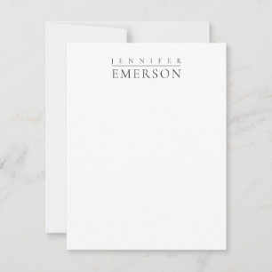 Black white professional minimalist modern plain  card