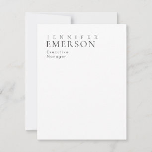 Black white professional minimalist modern plain  card