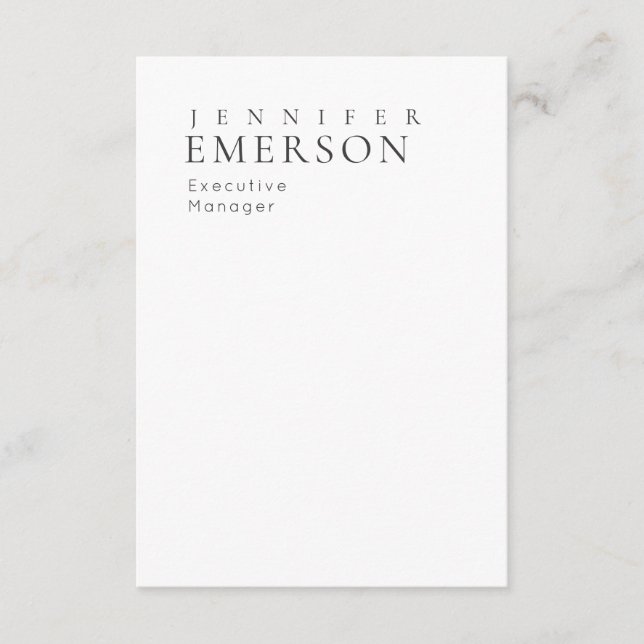Black white professional minimalist modern plain  enclosure card (Front)