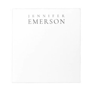Black white professional minimalist modern plain notepad