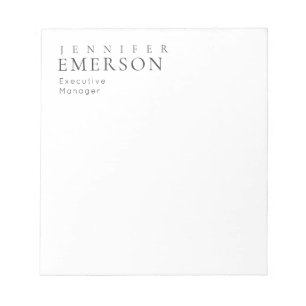 Black white professional minimalist modern plain notepad