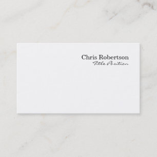 Black White Professional Simple Business Card