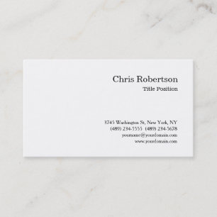 Black White Professional Simple Business Card