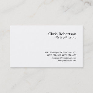 Black White Professional Simple Business Card