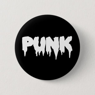 Black & White "Punk" Drip Font Button