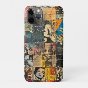 Black White Punk Rock Comic Collage Grid Case-Mate iPhone Case