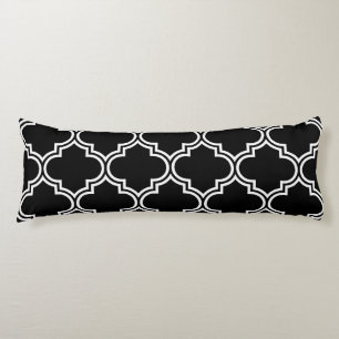 Black & White Quatrefoil Body Cushion