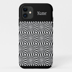 Black White Radiating Pattern Thunder_Cove Case-Mate iPhone Case