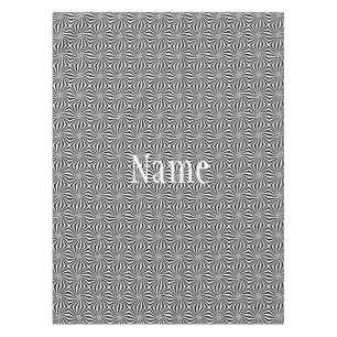 Black White Radiating Pattern Thunder_Cove Tablecloth