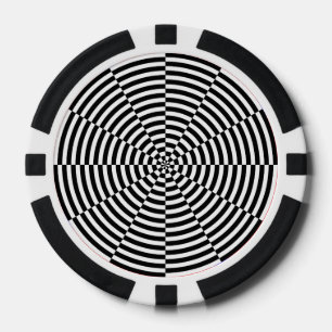 Black & White Radiation by Kenneth Yoncich Poker Chips