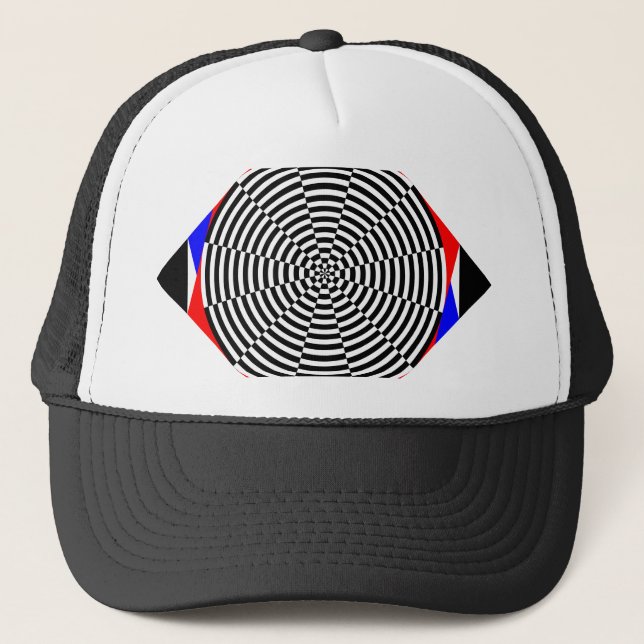 Black & White Radiation by Kenneth Yoncich Trucker Hat (Front)