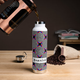 Black & White Radiation by Kenneth Yoncich Water Bottle