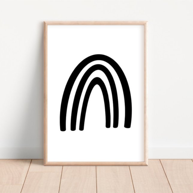 Black/White Rainbow Nursery Decor Poster (Creator Uploaded)