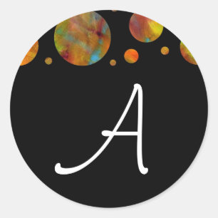 Black & White Rainbow Polka Dot Sticker