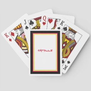 Black White Red and Gold Personalised Card Deck