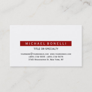 Black White Red Engaging Charming Business Card