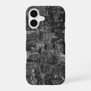 Black White Red New York City Skyline iPhone 16 Case