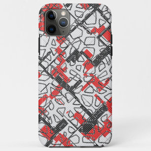 Black White Red Pattern   Case-Mate iPhone Case