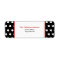 Black White & Red Polka Dot Address Label Sticker