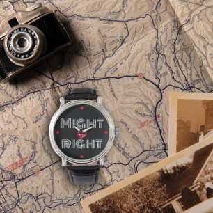 Black white red quote typography father day watch