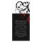 Black, White, Red Reverse Swirl Wedding Menu