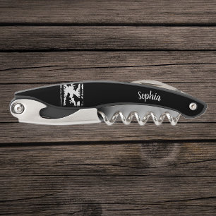 Black White Red Riding Hood Wolf Under Trees Corkscrew