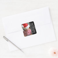 Black, White, Red Snowflake Photo Return Address S
