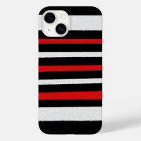 Black White Red Stripes Cool Simple Patterns