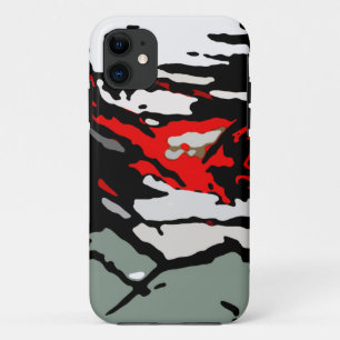 Black White Red Turquoise Pattern Case-Mate iPhone Case