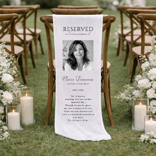 Black White Reserved Wedding Mother Of The Bride Short Table Runner