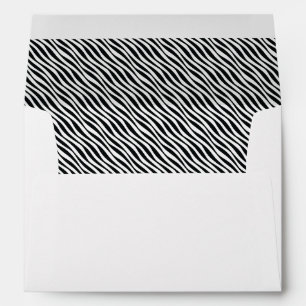 Black & White Retro Pattern, Funky Diagonal Waves Envelopes