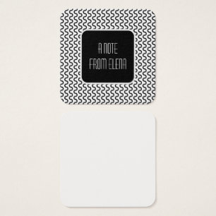 Black & White Retro Waves Pattern Message Notes