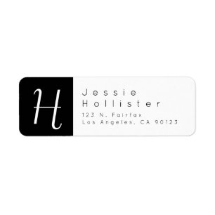Black & White   Return Address