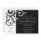 Black + White Reverse Swirl Wedding Invitations