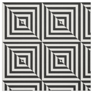 Black White Reversed Design Pattern Fabric