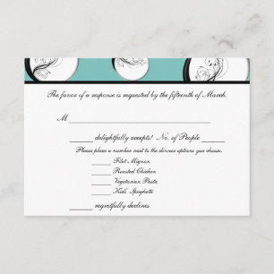 Black, White, Robin Egg Response w/ Dinner Options