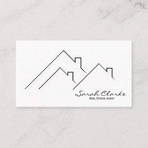 Black & White Roof Top Business Card